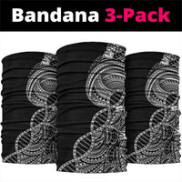 Samoan DNA Art Tattoo Neck Gaiter Polynesian Pattern Black Color LT03 package One Size: 25*50cm Black - Polynesian Pride