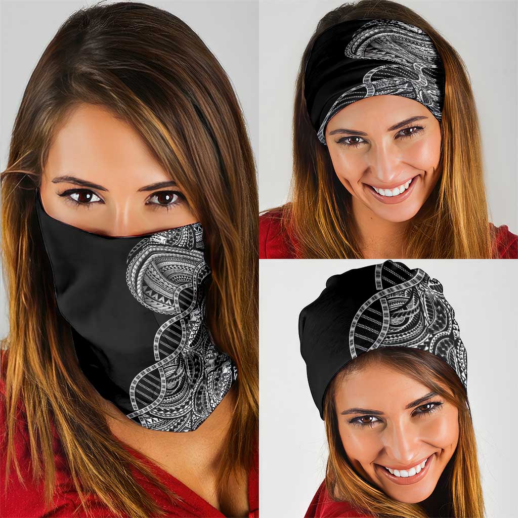 Samoan DNA Art Tattoo Neck Gaiter Polynesian Pattern Black Color LT03 - Polynesian Pride