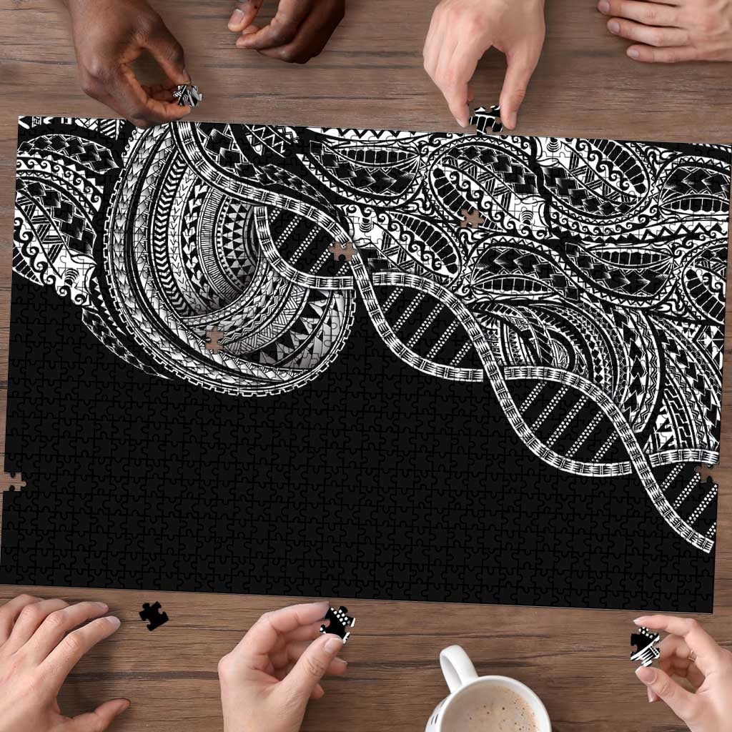 Samoan DNA Art Tattoo Puzzle Polynesian Pattern Black Color LT03 - Polynesian Pride