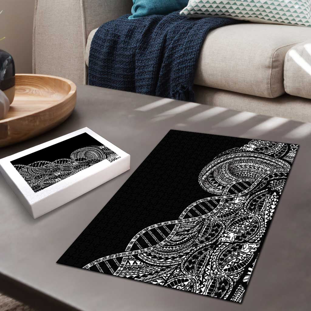 Samoan DNA Art Tattoo Puzzle Polynesian Pattern Black Color LT03 - Polynesian Pride