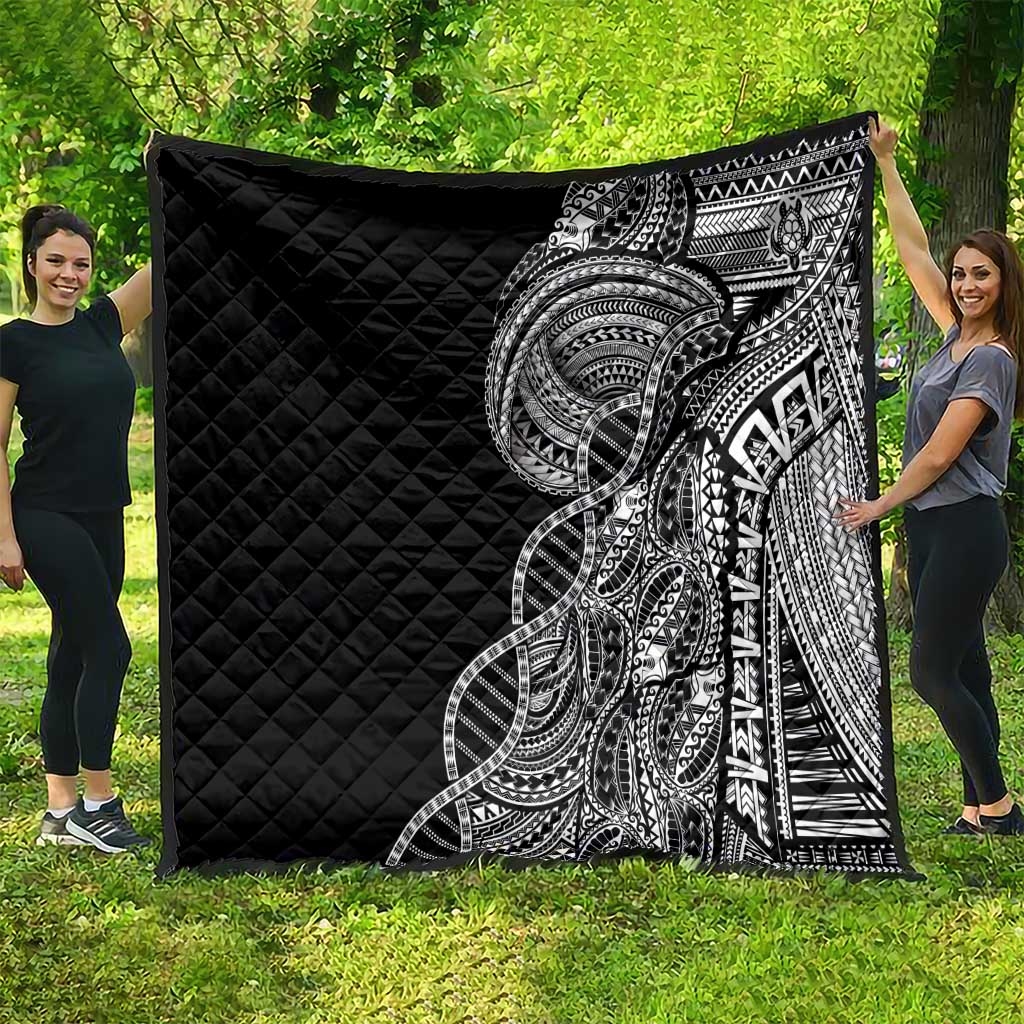 Samoan DNA Art Tattoo Quilt Polynesian Pattern Black Color LT03 - Polynesian Pride
