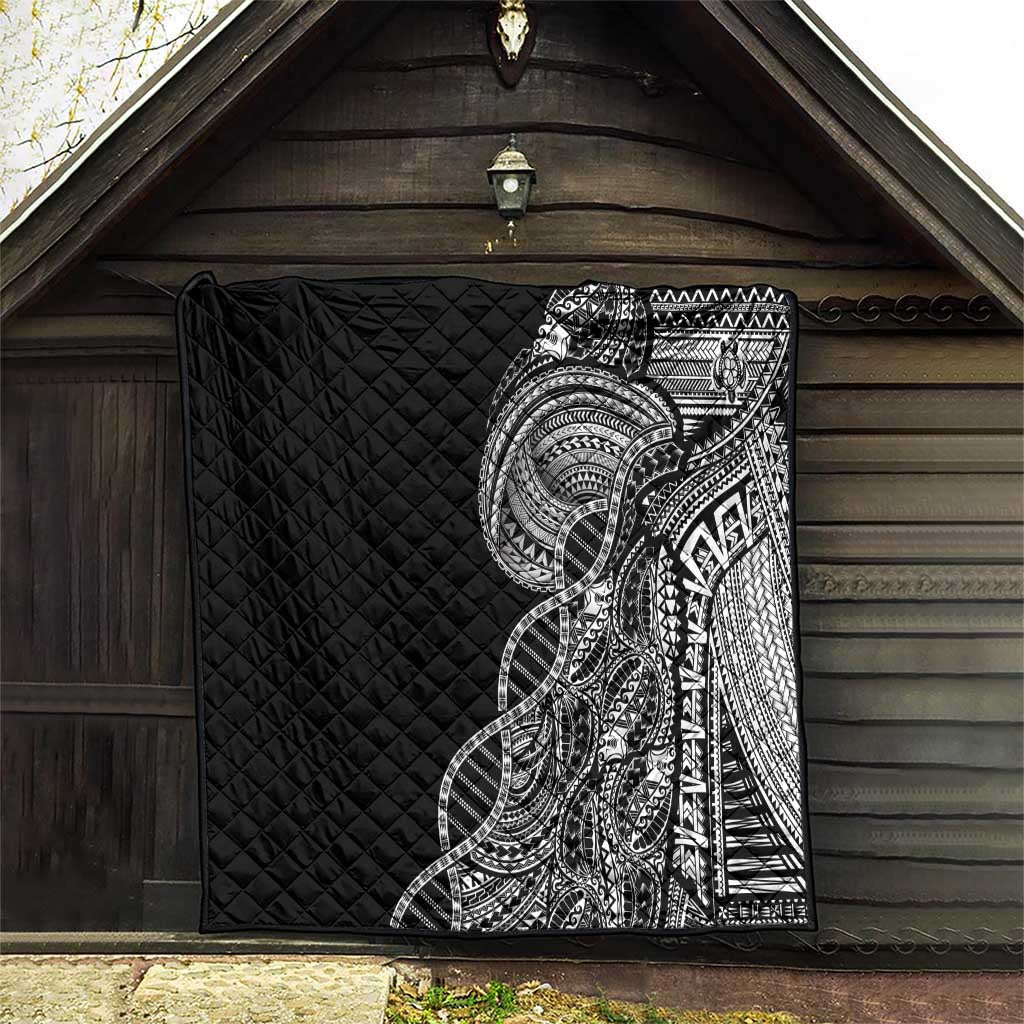 Samoan DNA Art Tattoo Quilt Polynesian Pattern Black Color LT03 - Polynesian Pride