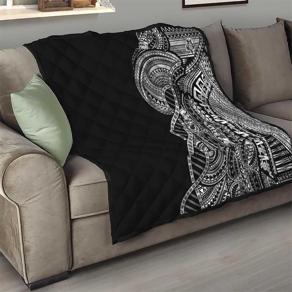 Samoan DNA Art Tattoo Quilt Polynesian Pattern Black Color LT03 - Polynesian Pride