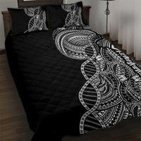 Samoan DNA Art Tattoo Quilt Bed Set Polynesian Pattern Black Color LT03 Black - Polynesian Pride
