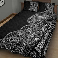 Samoan DNA Art Tattoo Quilt Bed Set Polynesian Pattern Black Color LT03 - Polynesian Pride