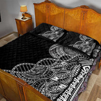 Samoan DNA Art Tattoo Quilt Bed Set Polynesian Pattern Black Color LT03 - Polynesian Pride