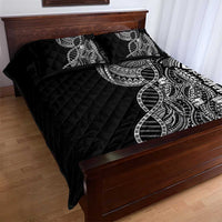 Samoan DNA Art Tattoo Quilt Bed Set Polynesian Pattern Black Color LT03 - Polynesian Pride