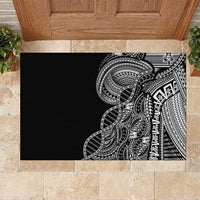 Samoan DNA Art Tattoo Rubber Doormat Polynesian Pattern Black Color LT03 Black - Polynesian Pride
