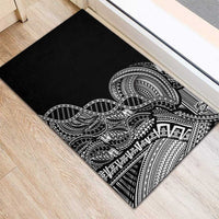 Samoan DNA Art Tattoo Rubber Doormat Polynesian Pattern Black Color LT03 - Polynesian Pride