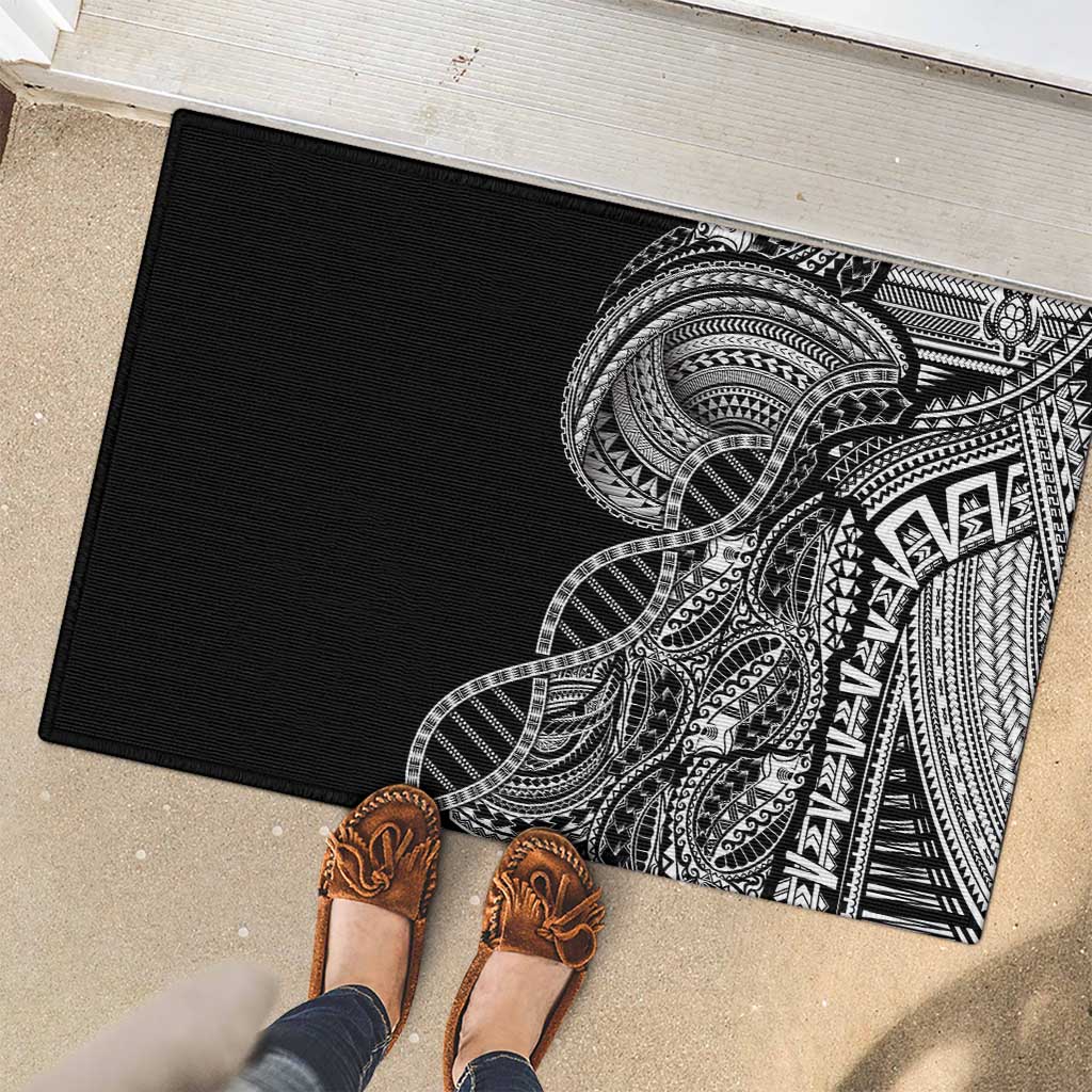 Samoan DNA Art Tattoo Rubber Doormat Polynesian Pattern Black Color LT03 - Polynesian Pride