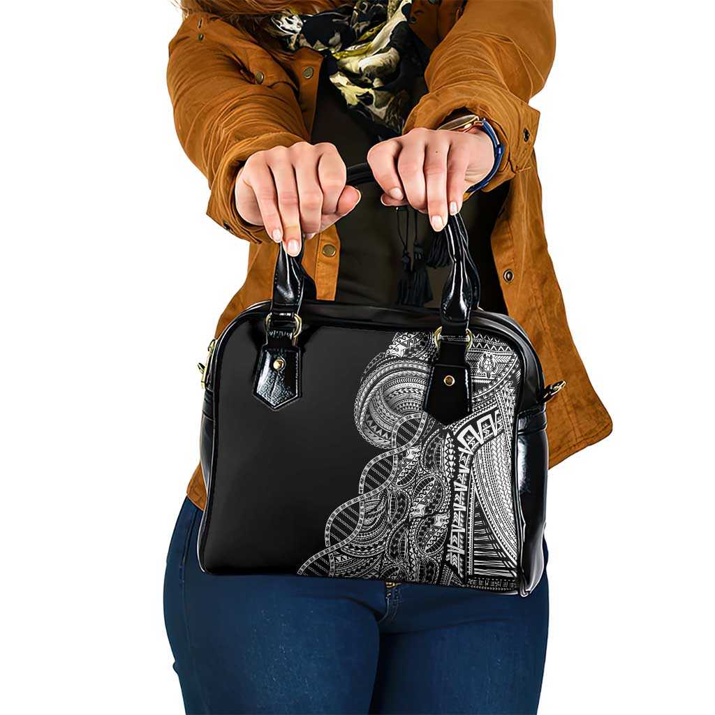 Samoan DNA Art Tattoo Shoulder Handbag Polynesian Pattern Black Color LT03 One Size Black - Polynesian Pride