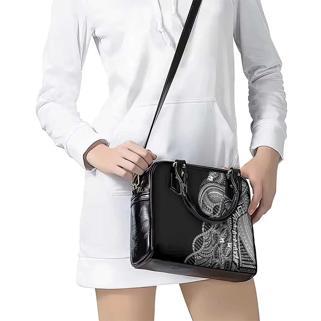 Samoan DNA Art Tattoo Shoulder Handbag Polynesian Pattern Black Color LT03 - Polynesian Pride