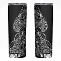 Samoan DNA Art Tattoo Skinny Tumbler Polynesian Pattern Black Color LT03 Black - Polynesian Pride