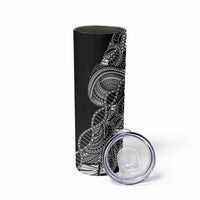 Samoan DNA Art Tattoo Skinny Tumbler Polynesian Pattern Black Color LT03 - Polynesian Pride