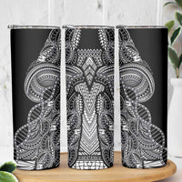 Samoan DNA Art Tattoo Skinny Tumbler Polynesian Pattern Black Color LT03 - Polynesian Pride