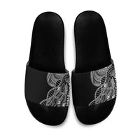 Samoan DNA Art Tattoo Slide Sandals Polynesian Pattern Black Color LT03 Black - Polynesian Pride
