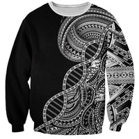 Samoan DNA Art Tattoo Sweatshirt Polynesian Pattern Black Color LT03 Unisex Black - Polynesian Pride