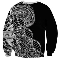 Samoan DNA Art Tattoo Sweatshirt Polynesian Pattern Black Color LT03 - Polynesian Pride
