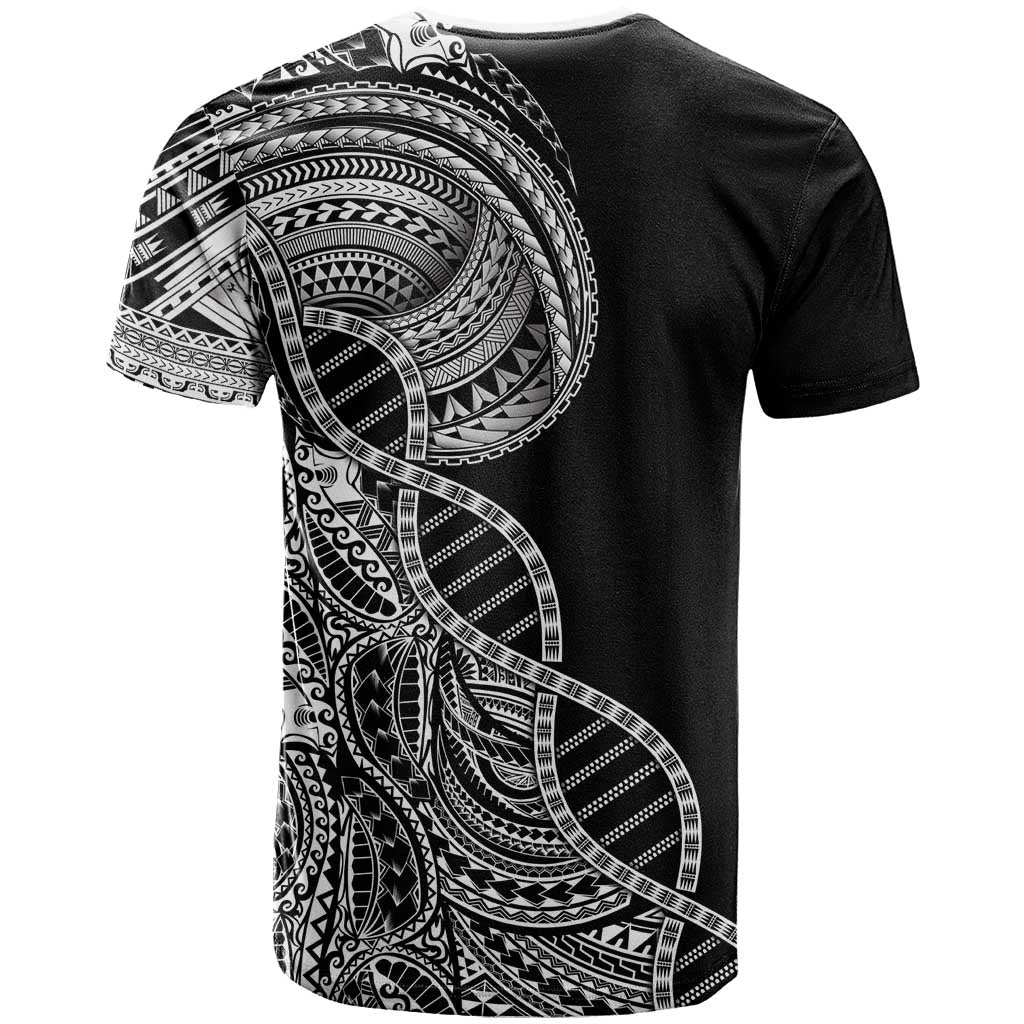 Samoan DNA Art Tattoo T Shirt Polynesian Pattern Black Color LT03 - Polynesian Pride