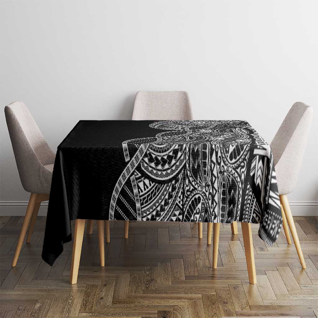 Samoan DNA Art Tattoo Tablecloth Polynesian Pattern Black Color LT03 - Polynesian Pride