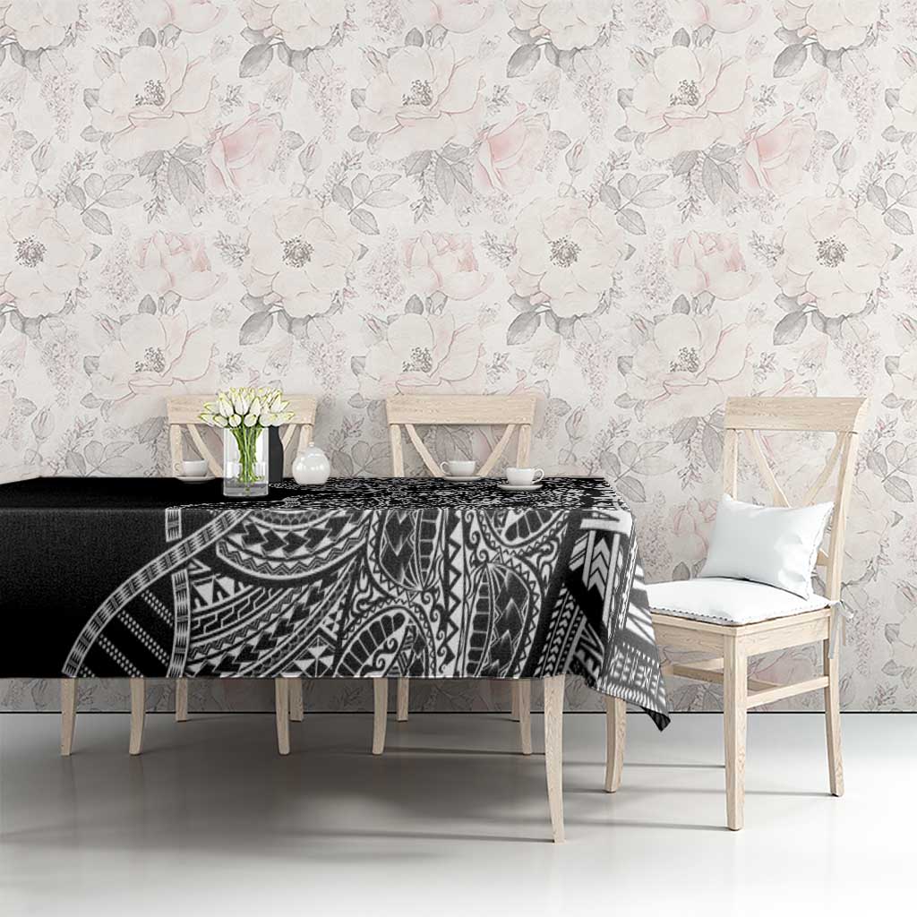 Samoan DNA Art Tattoo Tablecloth Polynesian Pattern Black Color LT03 - Polynesian Pride