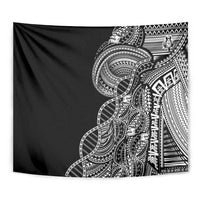 Samoan DNA Art Tattoo Tapestry Polynesian Pattern Black Color LT03 - Polynesian Pride
