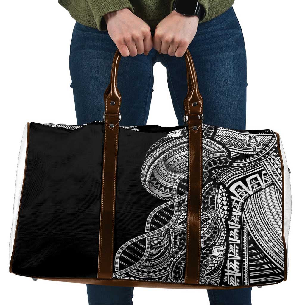 Samoan DNA Art Tattoo Travel Bag Polynesian Pattern Black Color LT03 Black - Polynesian Pride