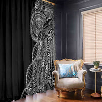Samoan DNA Art Tattoo Window Curtain Polynesian Pattern Black Color LT03 - Polynesian Pride