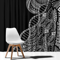 Samoan DNA Art Tattoo Window Curtain Polynesian Pattern Black Color LT03 - Polynesian Pride
