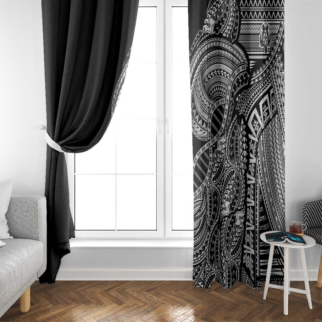 Samoan DNA Art Tattoo Window Curtain Polynesian Pattern Black Color LT03 - Polynesian Pride