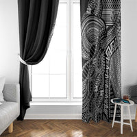 Samoan DNA Art Tattoo Window Curtain Polynesian Pattern Black Color LT03 - Polynesian Pride