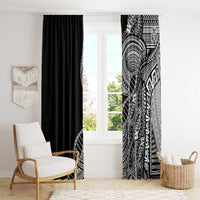 Samoan DNA Art Tattoo Window Curtain Polynesian Pattern Black Color LT03 - Polynesian Pride