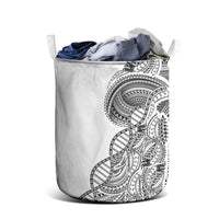 Samoan DNA Art Tattoo Laundry Basket Polynesian Pattern White Color LT03 - Polynesian Pride