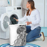 Samoan DNA Art Tattoo Laundry Basket Polynesian Pattern White Color LT03 - Polynesian Pride