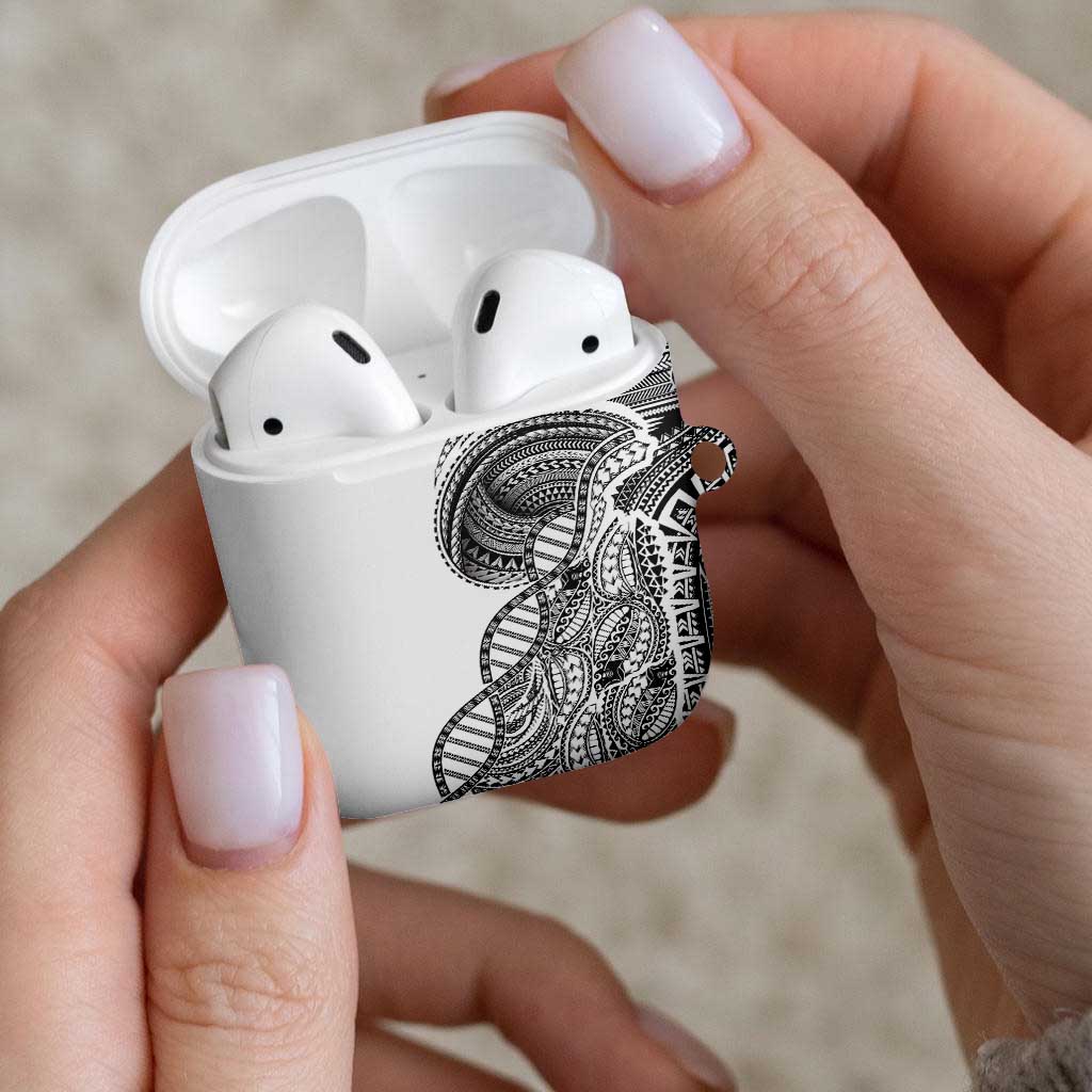 Samoan DNA Art Tattoo AirPods Case Polynesian Pattern White Color LT03 - Polynesian Pride