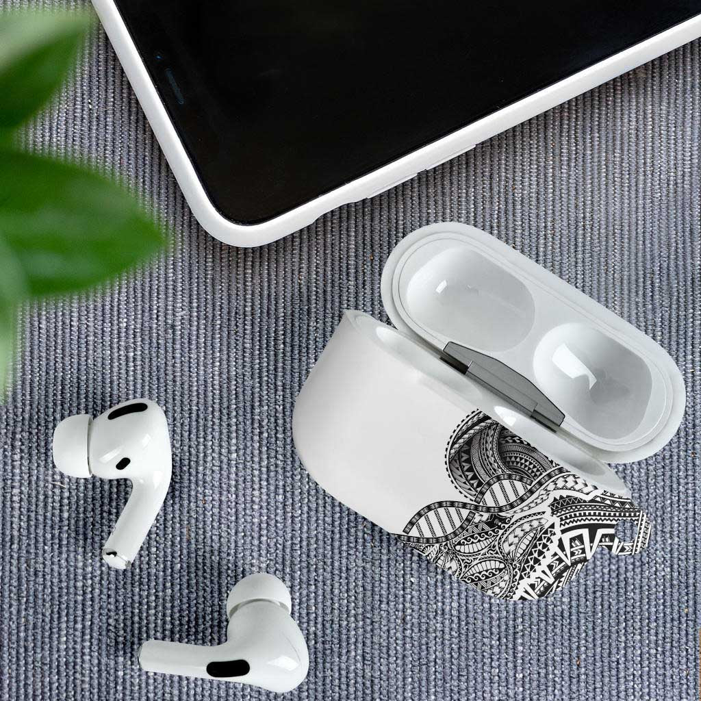 Samoan DNA Art Tattoo AirPods Case Polynesian Pattern White Color LT03 - Polynesian Pride
