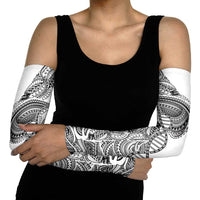 Samoan DNA Art Tattoo Arm Sleeves Polynesian Pattern White Color LT03 - Polynesian Pride