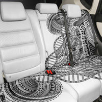 Samoan DNA Art Tattoo Back Car Seat Cover Polynesian Pattern White Color LT03 - Polynesian Pride