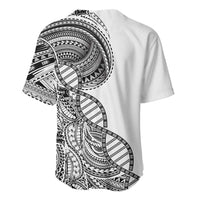Samoan DNA Art Tattoo Baseball Jersey Polynesian Pattern White Color LT03 - Polynesian Pride