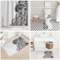 Samoan DNA Art Tattoo Bathroom Set Polynesian Pattern White Color LT03 - Polynesian Pride