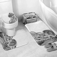 Samoan DNA Art Tattoo Bathroom Set Polynesian Pattern White Color LT03 Mat Set Only (3 pcs) One Size White - Polynesian Pride