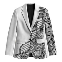 Samoan DNA Art Tattoo Blazer Polynesian Pattern White Color LT03 Unisex White - Polynesian Pride