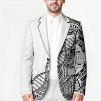 Samoan DNA Art Tattoo Blazer Polynesian Pattern White Color LT03 - Polynesian Pride