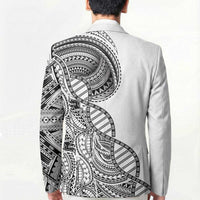 Samoan DNA Art Tattoo Blazer Polynesian Pattern White Color LT03 - Polynesian Pride