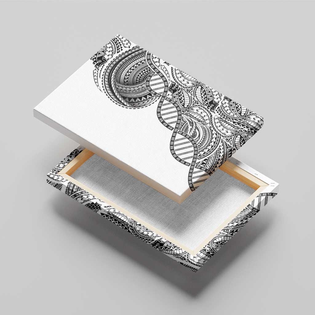 Samoan DNA Art Tattoo Canvas Wall Art Polynesian Pattern White Color LT03 - Polynesian Pride