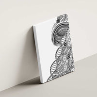 Samoan DNA Art Tattoo Canvas Wall Art Polynesian Pattern White Color LT03 - Polynesian Pride