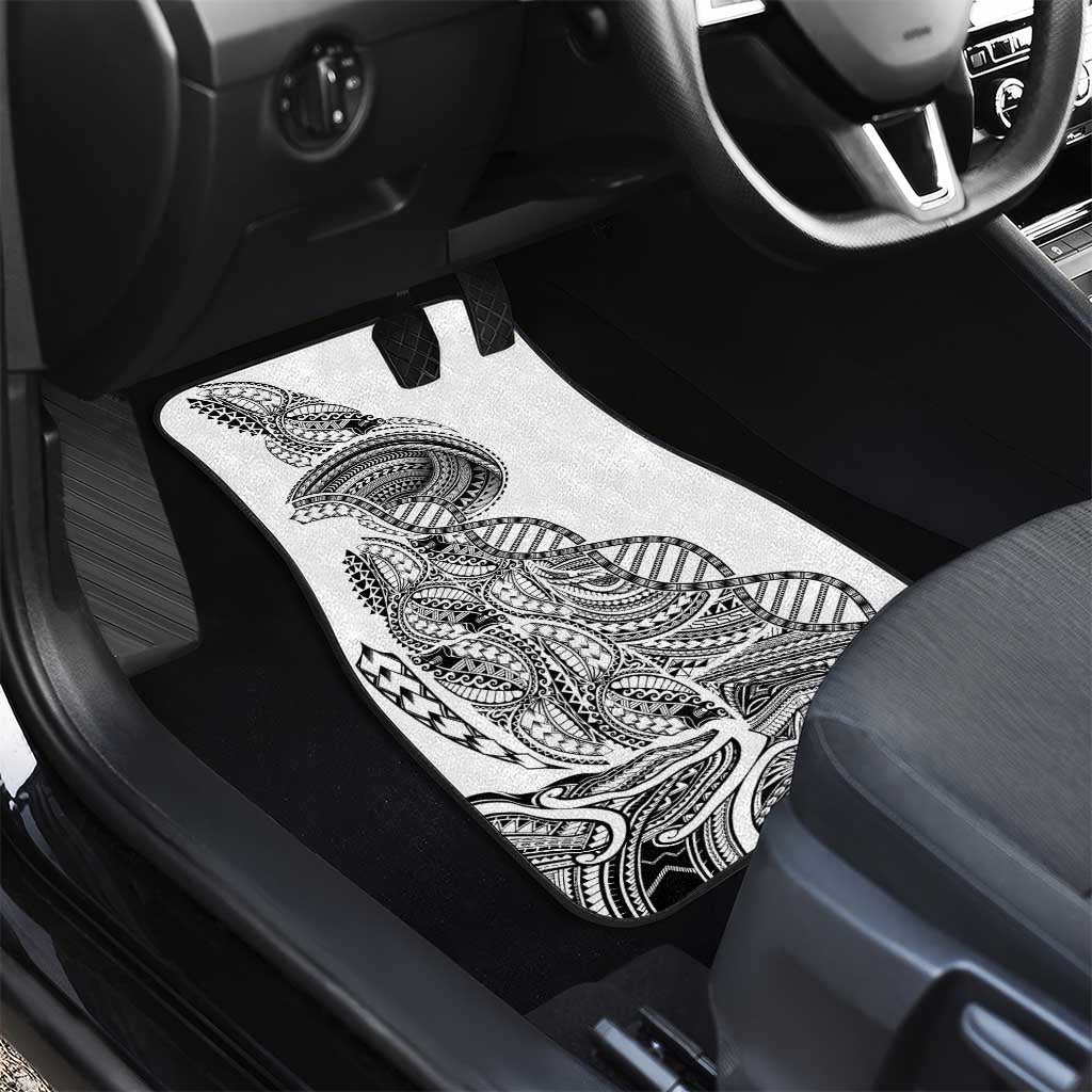 Samoan DNA Art Tattoo Car Mats Polynesian Pattern White Color LT03 - Polynesian Pride