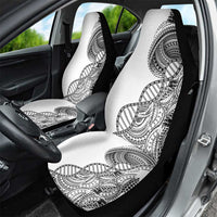 Samoan DNA Art Tattoo Car Seat Cover Polynesian Pattern White Color LT03 - Polynesian Pride