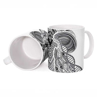Samoan DNA Art Tattoo Ceramic Mug Polynesian Pattern White Color LT03 - Polynesian Pride