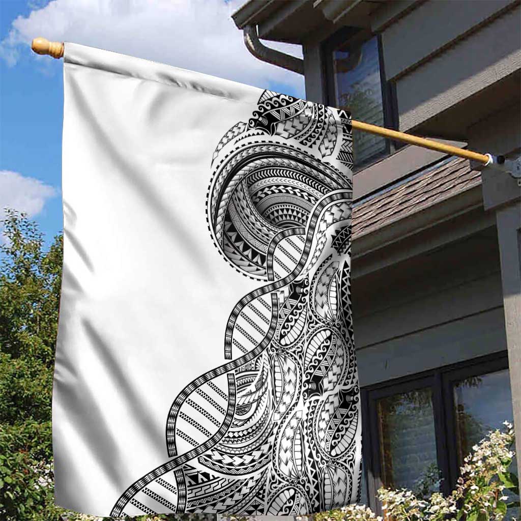 Samoan DNA Art Tattoo Garden Flag Polynesian Pattern White Color LT03 - Polynesian Pride